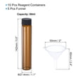 thumbnail image 2 of Unique Bargains Bouteille de Réactif 60mL, Lot de 10 Bouteilles Rondes en Verre avec 5 Bouchons à Vis en Plastique, Ambre Noir, 2 of 5