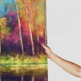 thumbnail image 3 of Orinice  Flower Shower Curtain, Autumn Trees Along Lake Fall in Jungle Natural Paradise Best Places in Earth, Cloth Fabric Bathroom Decor Set with Hooks,  69x72, 3 of 7
