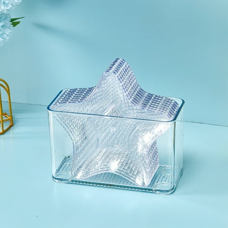 

Small Appetizer Plates Transparent Starfish / Shell Shape Trays Set With Holder Stand for