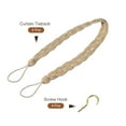 thumbnail image 3 of Uxcell Curtain Tiebacks Braided Drapery Holdbacks Holder Decorative Rope Tie Back with Metal Hooks Light Champagne 4Pcs, 3 of 6