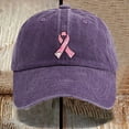 thumbnail image 2 of Audhol Hats for Women Washed Cotton Printed Hat To Make Old Retro Baseball Cap Soft Top Love Hat Hat Purple A, 2 of 3
