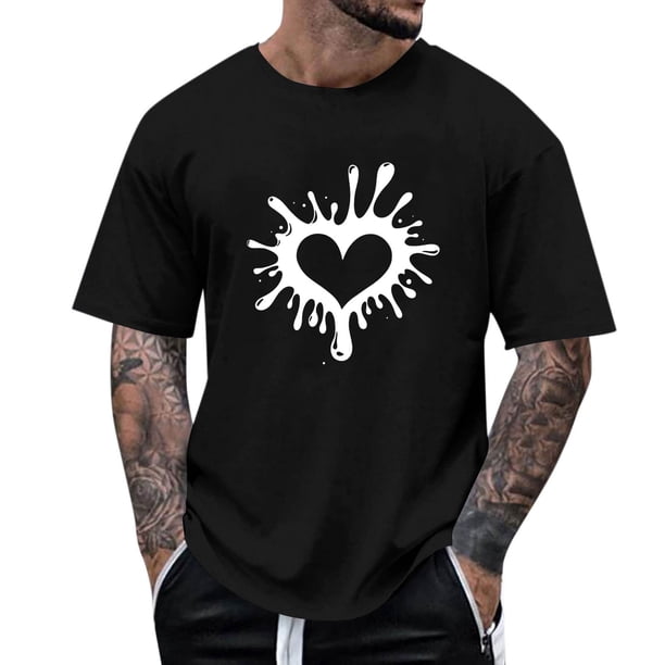 Tops para hombre, blusas y camisas de manga corta con cuello redondo para hombre, camisetas casuales con estampado de moda para hombre, blusa de manga corta, blusa de poliéster para hombre.