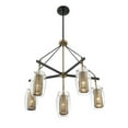 thumbnail image 3 of Savoy House 1-9060-6-95  Dunbar 6-Light Chandelier in Warm Brass w/ Bronze accents, 3 of 5