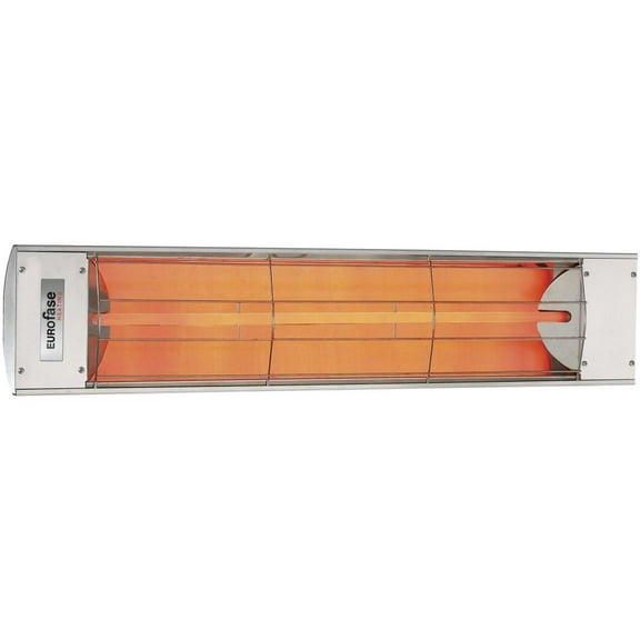 Eurofase Heating - 2500 Watt Single Element 39 Inch Electric Patio Heater-208 Voltage-Stainless Steel Finish-No Fascia Decorative Fascia