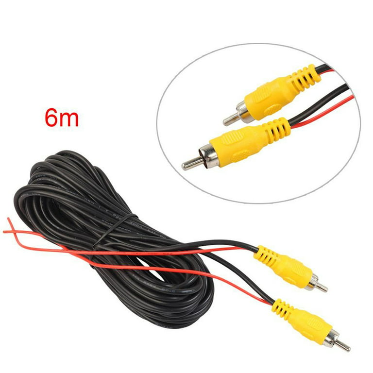 Lot of 180 Pcs 3 Male to 3 Male RCA Audio Video AV Composite Cable  Universal Wire PVC Black Cord by SatelliteSale 6 feet