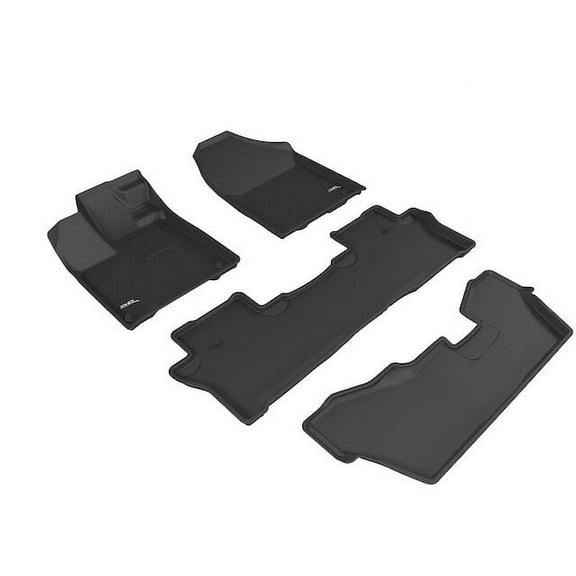 Front, Rear and Third Row Floor Mat Set - Compatible with 2016 - 2022 Honda Pilot 2017 2018 2019 2020 2021