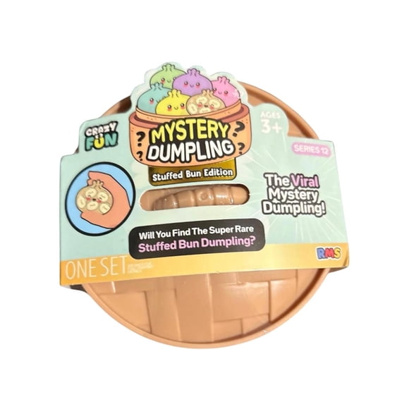 Crazy Fun The Original Mystery Dumpling Stuffed Bun Edition Squishy Toy, 4-Inch, 1 Count (Style May Vary)