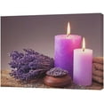 thumbnail image 2 of Purple Lavender Spa Bathroom Decor Wall Art Purple Candles Lavender Flowers Pictures Wall Decor Painting Canvas Print Zen Meditation Artwork Farmhouse Home Wall Decor Framed for Living Room Bedroom, 2 of 6