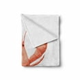 thumbnail image 2 of Lobster Soft Flannel Fleece Throw Blanket, Fresh Organic Gourmet Seafood Theme Splattered Watercolor Style Lobster, Cozy Plush for Indoor and Outdoor Use, 50" x 70", Vermilion and White, by Ambesonne, 2 of 6