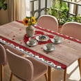 thumbnail image 3 of Valentine's Day Table Cloths for 6 Foot Rectangle Tables, Red Love Heart Roses Romantic Vintage Patio Waterproof Elastic Fitted Tablecloths, Washable Rectangular Table Cover for Camping, 3 of 8