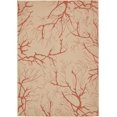 thumbnail image 1 of Unique Loom Botanical Collection Abstract Pictorial Transitional Indoor and Outdoor Flatweave Area Rug, 8 Feet x 11 Feet 4 Inch, Beige/Terracotta, 1 of 2