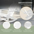 thumbnail image 5 of WestinTrends Malibu Outdoor Patio Porch Rocking Adirondack Chair (Set of 2), White, 5 of 17