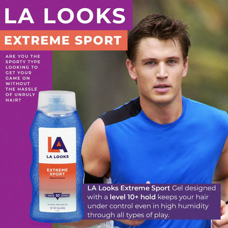 L.A. LOOKS Extreme Sport Tri-Active Hold 20 oz, Blue 