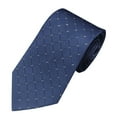 thumbnail image 2 of Xfvqtps Tie for Men Classic Neckties Navy Blue 3.15" for Formal Dress Business Stripes Polka Dot Checkered Dark Blue, 2 of 6