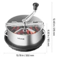 thumbnail image 3 of VEVOR Manual Leaf Trimmer, 12 in Reaper Bowl Bud Trimmer with Stainless Steel Blades, Visual Cutting , Wet & Dry Hydroponic Cutting Machine with Tray, Twisted Spin Cut for Plant Buds Flowers, 3 of 10