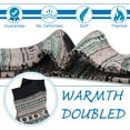 thumbnail image 3 of COOPLUS Mens Wool Crew Socks Warm Knit Vintage Socks for Men Thermal Thick Socks 5 Pairs, 3 of 6