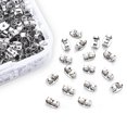 thumbnail image 5 of 1 box Iron Ear Nuts Butterfly Earring Backs for Post Earrings Platinum 6x4x3mm Hole: 0.7~1mm 200pcs/box, 5 of 8