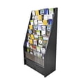thumbnail image 1 of FixtureDisplays® Literature Rack Brochure Holder Leaflet Coupon Stand Greeting Card Rack 9 tier 45 facing Travel Information Kiosk Easy Assembly Video in Description 1453 Black, 1 of 12