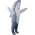 thumbnail image 1 of Disfraz de tiburón inflable (gris), disfraz inflable de vacaciones para adultos, adecuado para fiestas, regalos de cumpleaños Fiestas de juegos de cosplay, 1 of 5