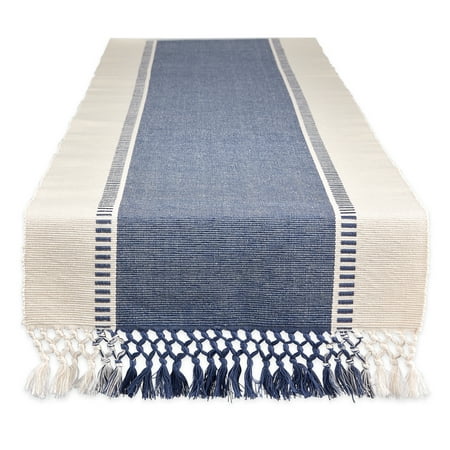 

French Blue Dobby Stripe Table Runner 13x72