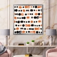 thumbnail image 3 of Designart 'Orange and Black Polka Dots' Modern Framed Art Print, 3 of 4