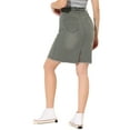 thumbnail image 3 of Unique Bargains Women's Basic Distressed High Waist Ripped Hem Washed Jeans Denim Skirt Grey M, 3 of 6