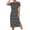 *Black, variant on VBVC Women's Short Sleeve Striped Midi Dress , Ladies' Stretchy Crewneck Side Slit Long T-Shirt Dress , Relaxed Fit Summer Basic Tunic Dress For Women, S-3XL