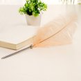 thumbnail image 5 of Quill Signing Pen Stainless Steel | Elegant Feather Guestbook Pen for Wedding Ceremony, Birthday Party, Anniversary | Pink Orange White | Comfortable Grip | 15.7in Unique Creative Signature, 5 of 6