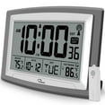 thumbnail image 1 of Reloj WalLarge Atomic digital de 12,5 pulgadas, temperatura interior y exterior, 1 of 7