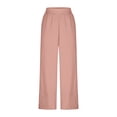 thumbnail image 4 of Aloohaidyvio Wide Leg Pants for Women Baggy Lightweight Palazzo Pants with Pockets Summer High Waist Flowy Casual Trousers, 4 of 8