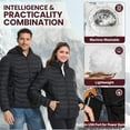 thumbnail image 4 of Heated Jackets for Men Women with 21 Heating Zones USB Smart Warming Hoodie Winter Thermal Puffer Jacket Unisex, 4 of 8