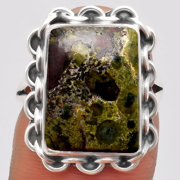 Dragon Blood Stone - South Africa 925 Sterling Silver Ring s.7 Jewelry R-1093 SDR164059