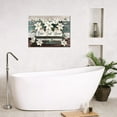 thumbnail image 5 of Farmhouse Lily Flower Bathroom Decor Wall Art Rustic Hummingbird Floral Pictures Wall Decor Relax Soak Unwind Bathroom Sign Canvas Painting Prints Artwork Home Decorations Framed for Bedroom 16"x12", 5 of 6