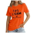 thumbnail image 1 of TINZ T-Shirt Graphique de l'Action de Grâce pour Femmes, Mode Décontractée Automne, T-Shirt Imprimé Vacances, T-Shirts Unis Rayés à Manches Courtes pour Femmes, Été Décontracté, 1 of 3