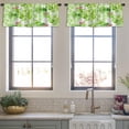 thumbnail image 3 of LALILO Kitchen Curtain Valance Watercolor Cactus Cactus Rod Pocket Window Curtain 52"x 18" Set of 2, 3 of 5
