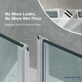 thumbnail image 4 of Ove Decors Tampa 58-1/16 in. W x 72 in. H Alcove Frameless Hinge Shower Door in Chrome, 4 of 16