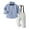 Light blue B, variant on IROINNID Toddler Boys Formal Jumpsuit Set Long Sleeve Turndown Lapel Outfits Infant Gentleman Solid Homecoming Suit with Bow-tie 2PC