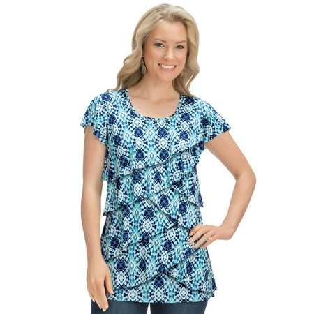 tiered ruffle tops with sleeves