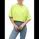 thumbnail image 2 of Top Corto Holgado de Corta para Mujer, Cuello Redondo, Hombros Caídos, Informal, Estilo Cuadrado, para Yoga, Correr, Corto Verde XL, 2 of 8