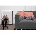 thumbnail image 3 of Ambesonne Floral Throw Pillow Cover 2 Pack, Exotic Monstera Floral Art, 24", Salmon Multicolor, 3 of 7