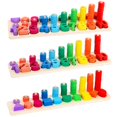 thumbnail image 3 of Montessori Math Toys Digital Shape Pairing Learning Preschool Counting Board Kids Educational Wooden Toys For, 3 of 7