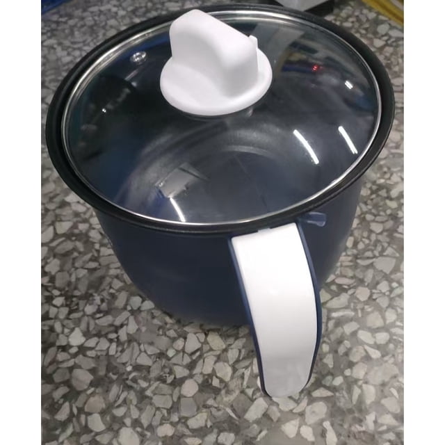 Mini Marmite Chaude en Acier Inoxydable avec Couvercle Transparent, Marmite Intérieure Antiadhésive pour Cuisson en Résidence 6,69 Po x 6,69 Po x 5,31 Po