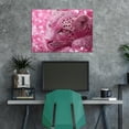 thumbnail image 4 of Mudket Pink Glitter Crystal Leopard Canvas Wall Art, Cute Glam Wildlife Paintings for Bedroom Print for Girls Nursery Dorm Room Home Decor , Framed Ready to Hang - 12"L x 8"W, 4 of 9