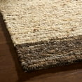 thumbnail image 3 of TOWN & COUNTRY TERRA Montana Textured Border Handcrafted 100% Wool Area Rug, Beige/Dark Brown, 5'x7’, 3 of 9