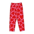 thumbnail image 4 of Fotbe Red Love Heart Women's Pajama Pants,Sleepwear Pants,Pj Bottoms Drawstring And Pockets-Small, 4 of 9
