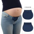 thumbnail image 3 of Maternity Pregnancy Waistband Belt Adjustable Waist Extender Button (Blue), 3 of 5
