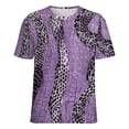 thumbnail image 5 of Animal Print Patterns Women's T-Shirt Short Sleeve T Shirts Tops Tee Ladies Loose T, 5 of 6