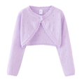 thumbnail image 3 of Gaexia Girls Cardigan Sweater Knit Open Front Long Sleeve Lightweight Casual Layering Top for Autumn Back to School, 3 of 4