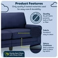 thumbnail image 2 of Pemberly Row 78" Rolled Arm Sofa with Removable Covers Navy Blue, 2 of 16