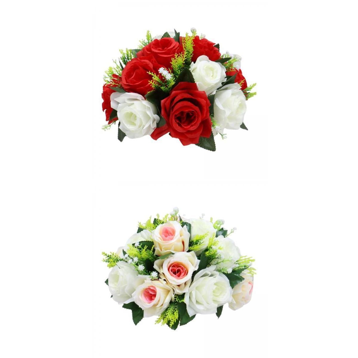 35cm Artificial Rose Silk Flowers 3 Head Floral Fake Wedding Valentines VARIOUS 
